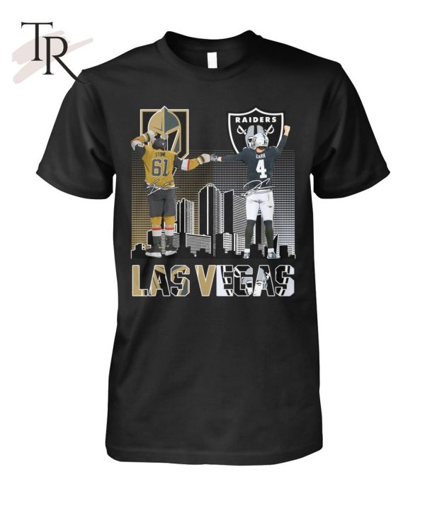 Vegas Golden Knights Stone And Las Vegas Raiders Carr T-Shirt – Limited Edition