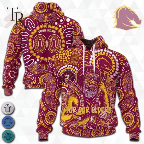 Personalized NRL Brisbane Broncos Special NAIDOC Week Man Design Hoodie 3D