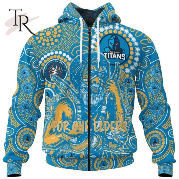 Personalized NRL Gold Coast Titans Special NAIDOC Week Man Design Hoodie 3D