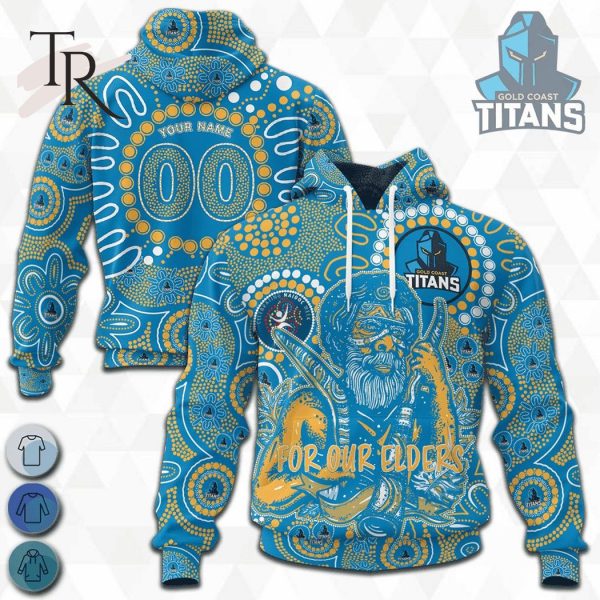 Personalized NRL Gold Coast Titans Special NAIDOC Week Man Design Hoodie 3D
