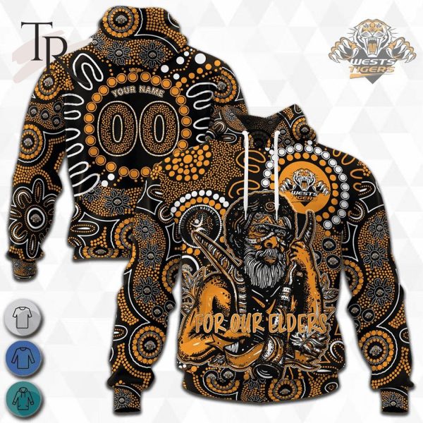 Personalized NRL Wests Tigers Special NAIDOC Week Man Design Hoodie 3D