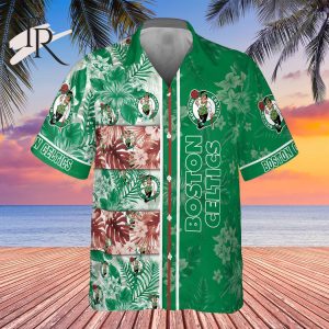 Boston Celtics National National Basketball Association 2023 Hibiscus Pattern V1 AOP Hawaiian Shirt