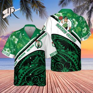 Boston Celtics Polynesian Pattern National National Basketball Association 2023 AOP Hawaiian Shirt
