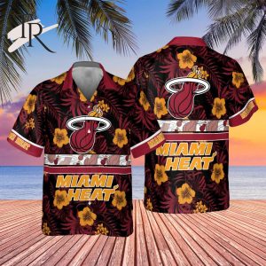 Miami Heat National Basketball Association 2023 Hibiscus Logo AOP Hawaiian Shirt