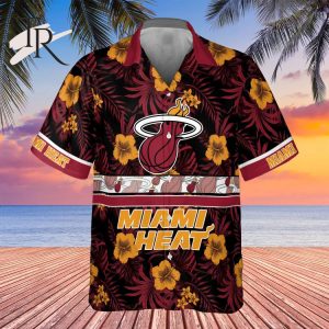 Miami Heat National Basketball Association 2023 Hibiscus Logo AOP Hawaiian Shirt