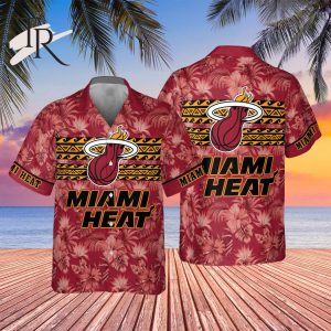 Miami Heat National Basketball Association 2023 Hibiscus Pattern AOP Hawaiian Shirt