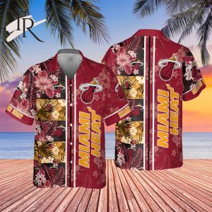 Miami Heat National National Basketball Association 2023 Hibiscus Pattern V1 AOP Hawaiian Shirt