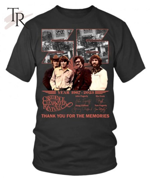 56 Years Of 1967 – 2023 Creedence Clearwater Revival Thank You For The Memories T-Shirt – Limited Edition