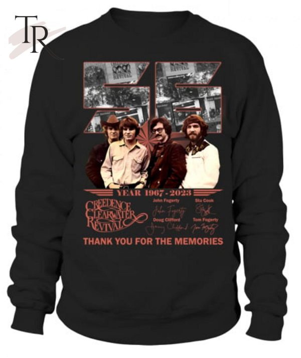 56 Years Of 1967 – 2023 Creedence Clearwater Revival Thank You For The Memories T-Shirt – Limited Edition