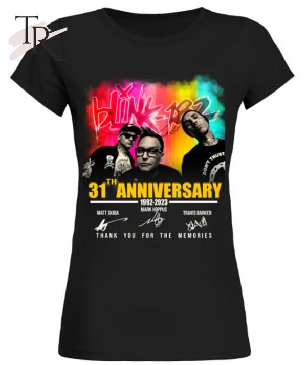 Blink 182 31th Anniversary 1992 – 2023 Thank You For The Memories T-Shirt – Limited Edition