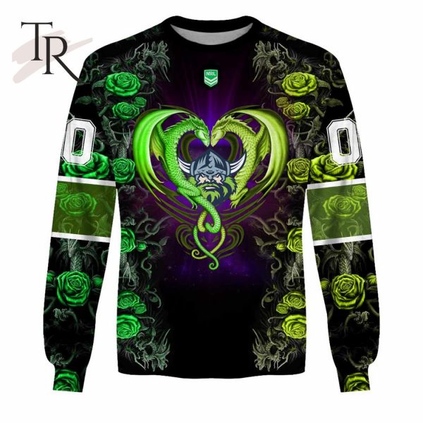 NRL Canberra Raiders Rose Dragon Hoodie 3D