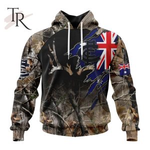 Personalized AFL Carlton Football Club Special Camo Realtree Hunting Hoodie 3D