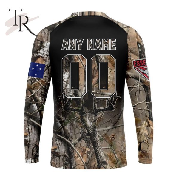 Personalized AFL Essendon Football Club Special Camo Realtree Hunting Hoodie 3D