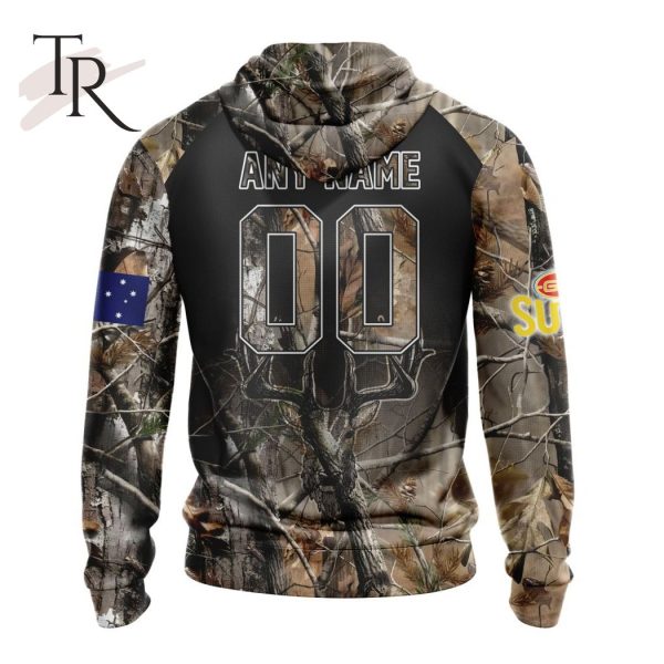 Personalized AFL Gold Coast Suns Special Camo Realtree Hunting Hoodie 3D