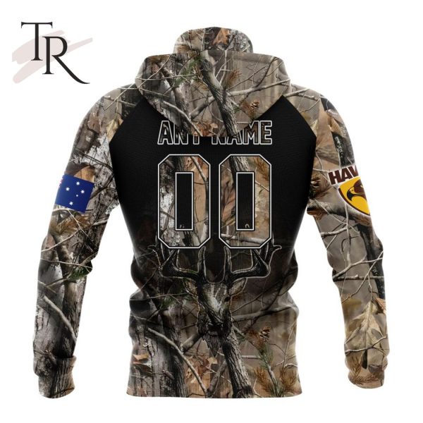 Personalized AFL Hawthorn Football Club Special Camo Realtree Hunting Hoodie 3D