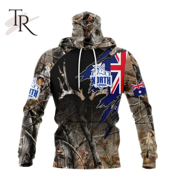 Personalized AFL North Melbourne Football Club Special Camo Realtree Hunting Hoodie 3D