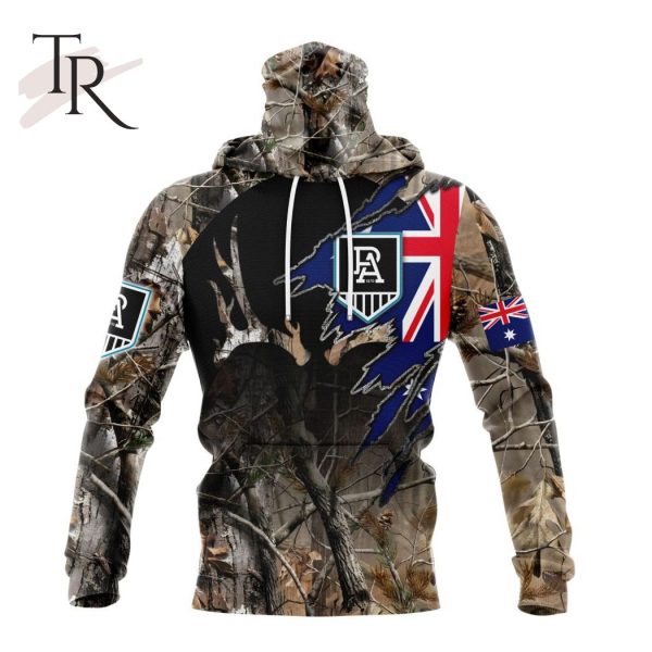 Personalized AFL Port Adelaide Football Club Special Camo Realtree Hunting Hoodie 3D