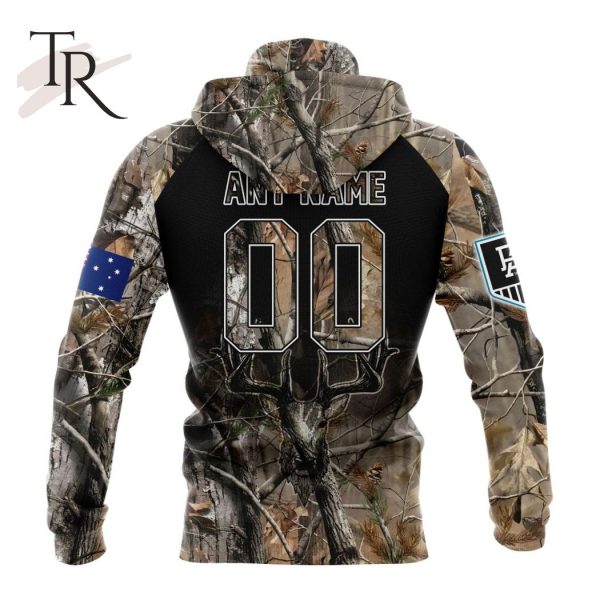 Personalized AFL Port Adelaide Football Club Special Camo Realtree Hunting Hoodie 3D