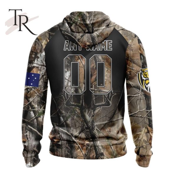 Personalized AFL Richmond Tigers Special Camo Realtree Hunting Hoodie 3D