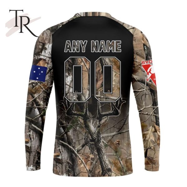 Personalized AFL Sydney Swans Special Camo Realtree Hunting Hoodie 3D