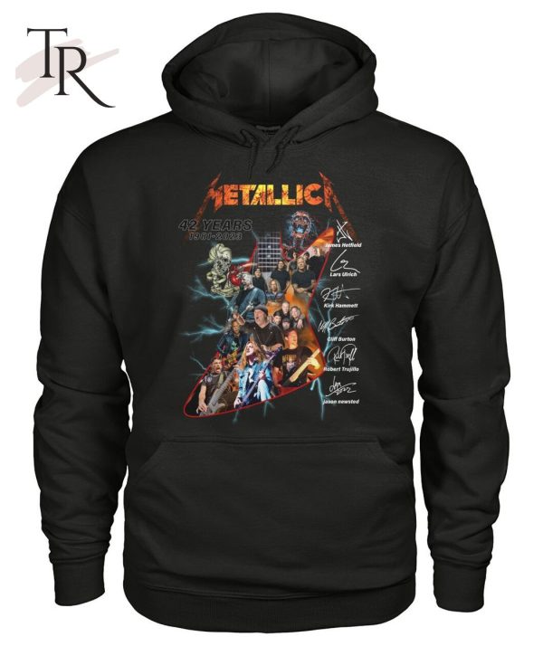 Metallica 42 Years 1981 – 2023 Signature Unisex T-Shirt – Limited Edition