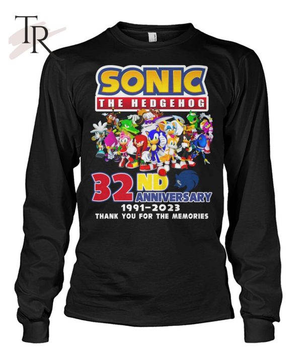 Sonic The Hedgehog 32nd Anniversary 1991 – 2023 Thank You For The Memories Unisex T-Shirt – Limited Edition