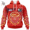 Personalized AFL Greater Western Sydney Giants Special Indigenous Design Hoodie 3D