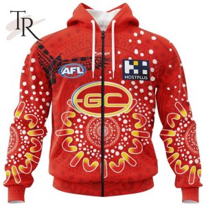 Personalized AFL Gold Coast Suns Special Indigenous Design Hoodie 3D