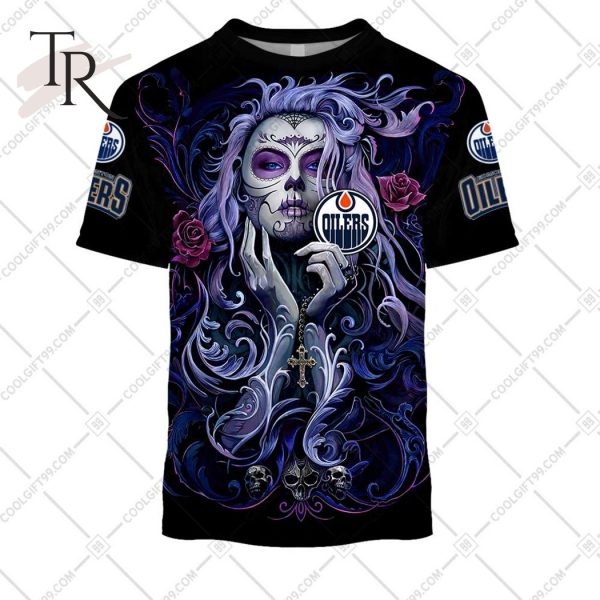 NHL Edmonton Oilers Tattoo Girl Artwork 2023 Unisex Hoodie, Tshirt