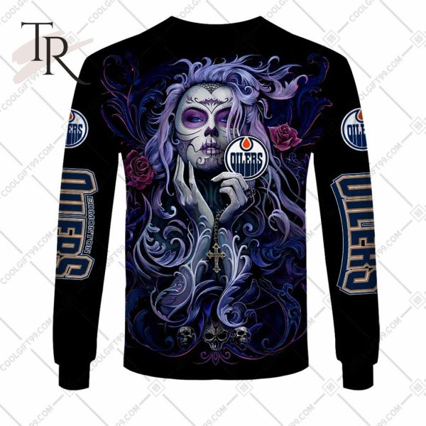 NHL Edmonton Oilers Tattoo Girl Artwork 2023 Unisex Hoodie, Tshirt