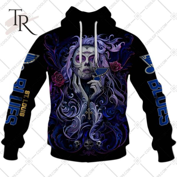 NHL St. Louis Blues Tattoo Girl Artwork 2023 Unisex Hoodie, Tshirt