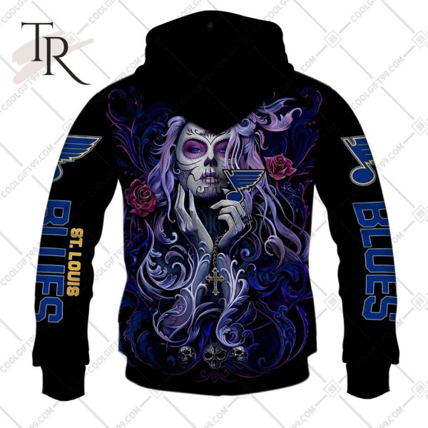 NHL St. Louis Blues Tattoo Girl Artwork 2023 Unisex Hoodie, Tshirt