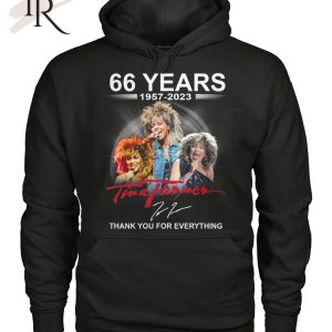 66 Years 1957 – 2023 Tina Turner Thank You For Everything T-Shirt – Limited Edition