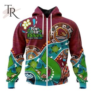 Personalized NRL Brisbane Broncos Special Design For NAIDOC Week For Our Elders Hoodie 3D