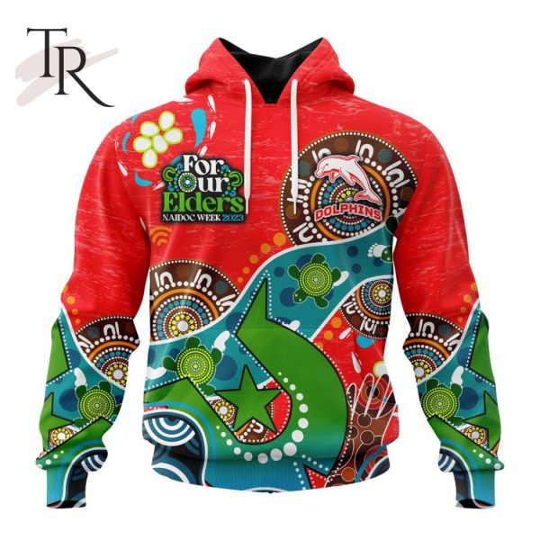 Personalized NRL Dolphins Special Design For NAIDOC Week For Our Elders Hoodie 3D