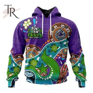 Personalized NRL Melbourne Storm Special Design For NAIDOC Week For Our Elders Hoodie 3D