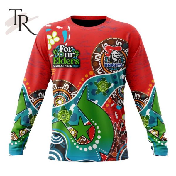 Personalized NRL Newcastle Knights Special Design For NAIDOC Week For Our Elders Hoodie 3D