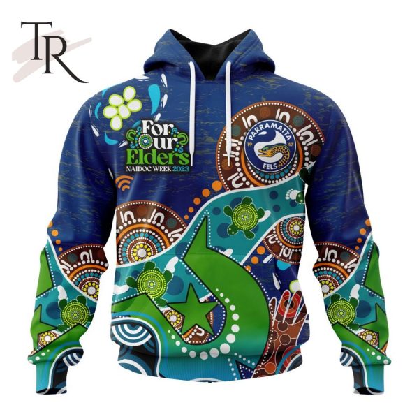 Personalized NRL Parramatta Eels Special Design For NAIDOC Week For Our Elders Hoodie 3D