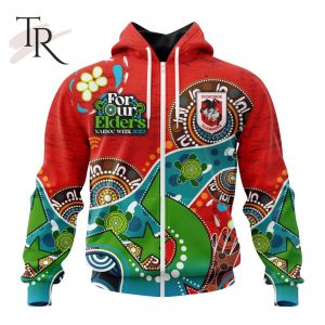Personalized NRL St. George Illawarra Dragons Special Design For NAIDOC Week For Our Elders Hoodie 3D
