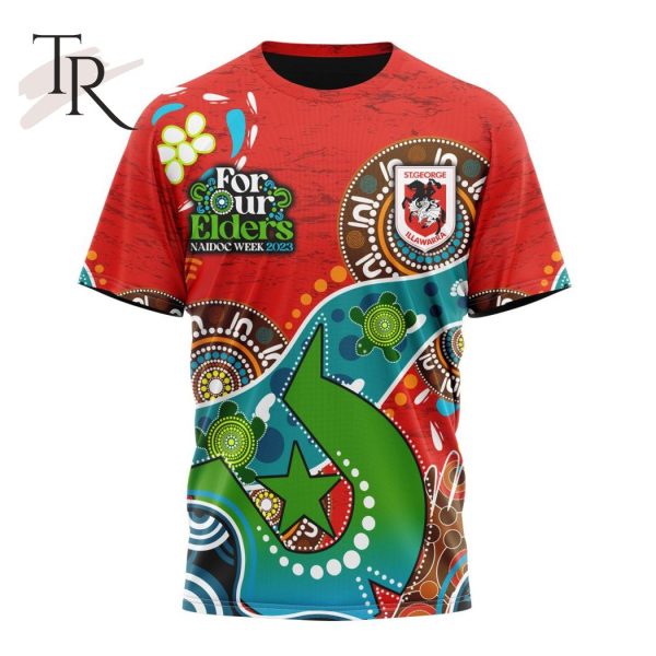 Personalized NRL St. George Illawarra Dragons Special Design For NAIDOC Week For Our Elders Hoodie 3D