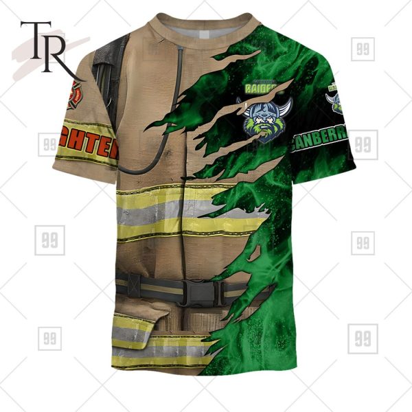 NRL Canberra Raiders Special Design With Firefighter Hoodie 3D