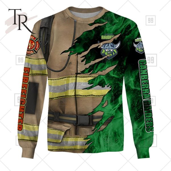 NRL Canberra Raiders Special Design With Firefighter Hoodie 3D