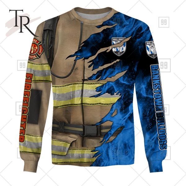 NRL Canterbury Bankstown Bulldogs Special Design With Firefighter Hoodie 3D