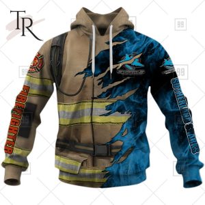 NRL Cronulla Sutherland Sharks Special Design With Firefighter Hoodie 3D
