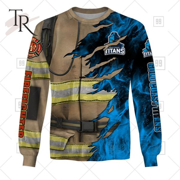 NRL Gold Coast Titans Special Design With Firefighter Hoodie 3D