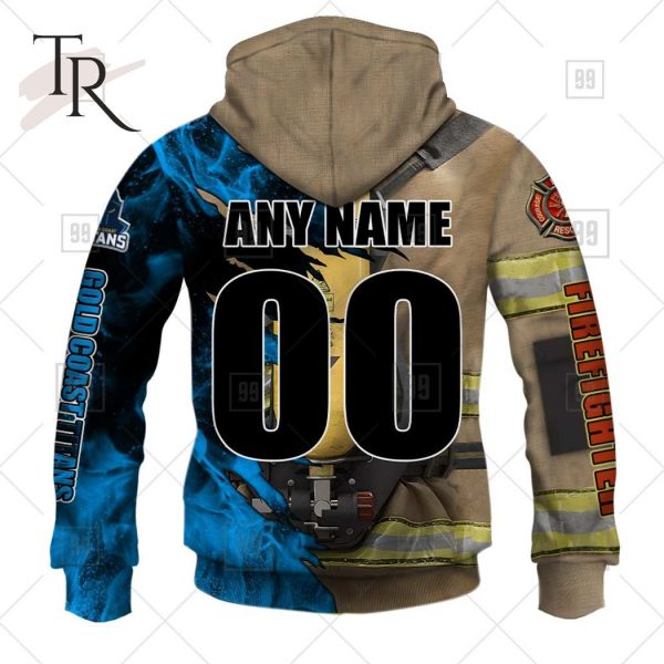 NRL Gold Coast Titans Special Design With Firefighter Hoodie 3D