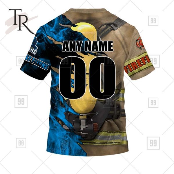 NRL Gold Coast Titans Special Design With Firefighter Hoodie 3D