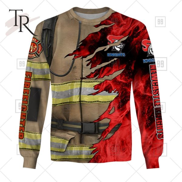 NRL Newcastle Knights Special Design With Firefighter Hoodie 3D