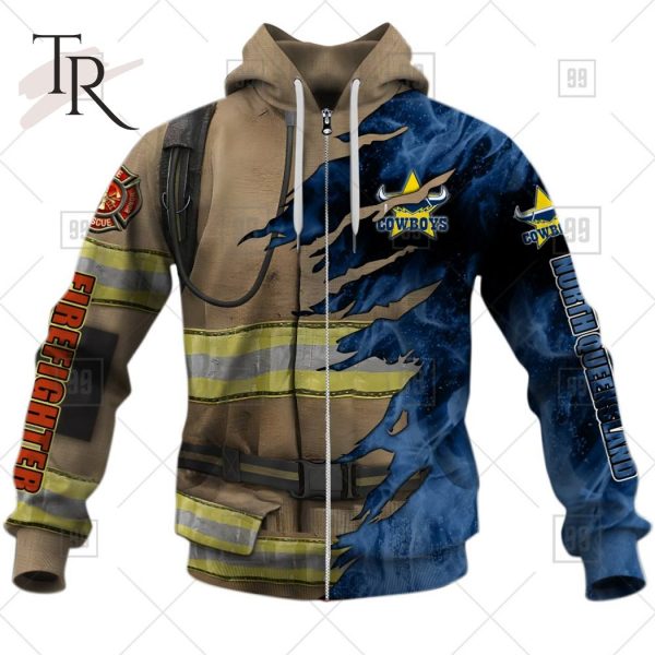 NRL North Queensland Cowboys Special Design With Firefighter Hoodie 3D