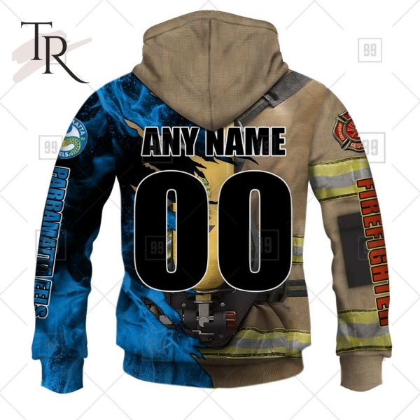 NRL Parramatta Eels Special Design With Firefighter Hoodie 3D